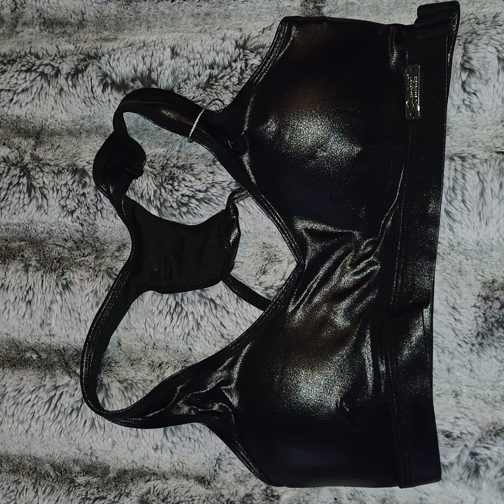 Bombshell sportswear black power gloss bra sz XS NWOT - Picture 4 of 7